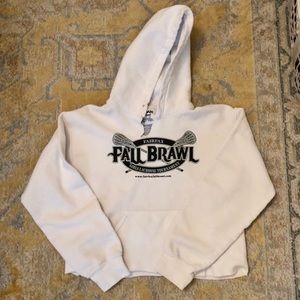 Cropped White hoodie